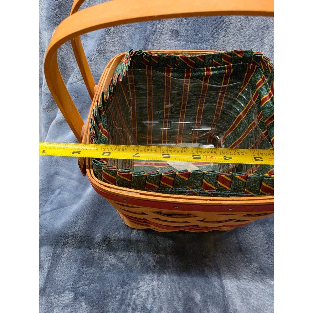 Longaberger Christmas Collection 1995 Edition Cranberry Basket Liner Protector